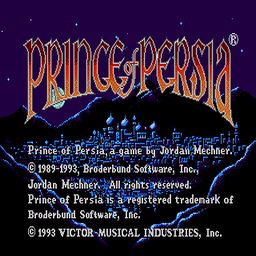Prince of Persia (U) Title Screen